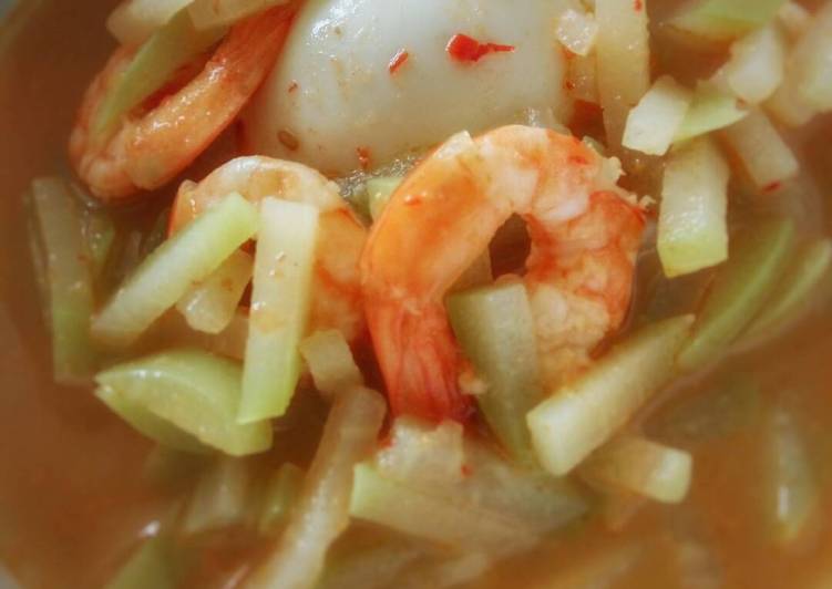 resep masakan Sambal Goreng Udang Telur Labu Siam