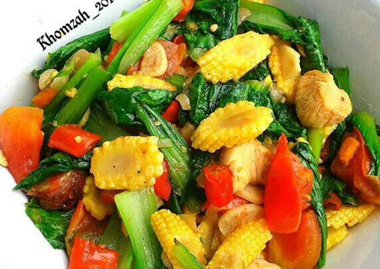 resep masakan Ca Sayuran + Ayam Bumbu Lengkap Sedap Mantap
