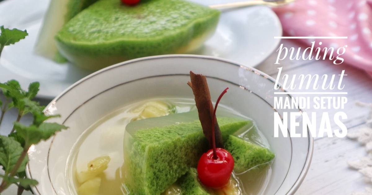  Resep  Puding  lumut  mandi setup nenas oleh Wuwut Ummu Safa 