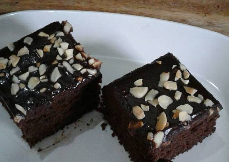 bahan dan cara membuat Brownies kukus dobel coklat