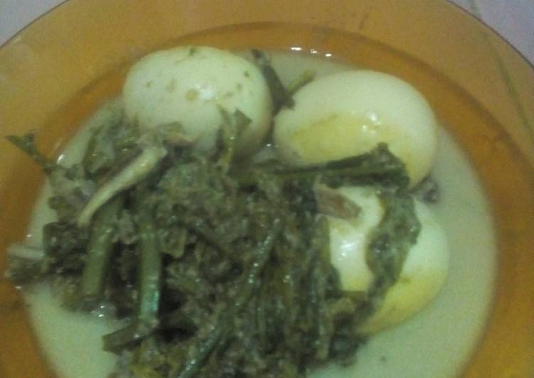 resep Gulai pakis campur telor simple