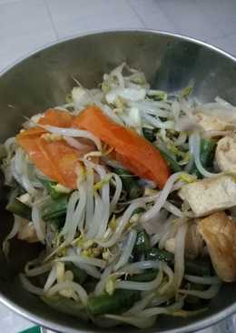 Tumis tauge tahu kacang panjang