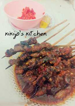 Sate daging bumbu asam manis pedas