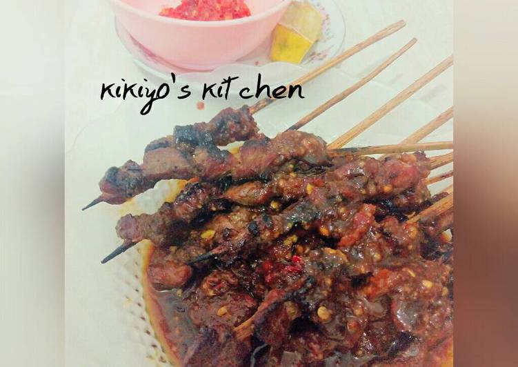 Resep Sate daging bumbu asam manis pedas - Kikiyo