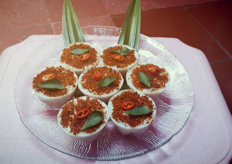 cara membuat Kue talam abon udang