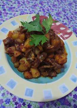 Balado kentang ikan kering ðð'