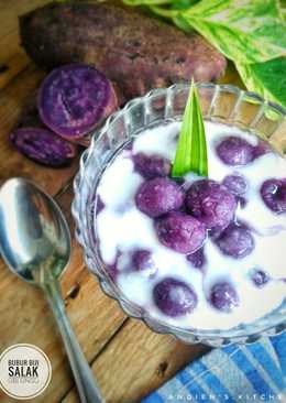 Bubur biji salak ubi ungu