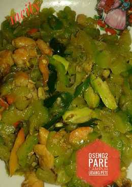Oseng2 pare campur udang pete