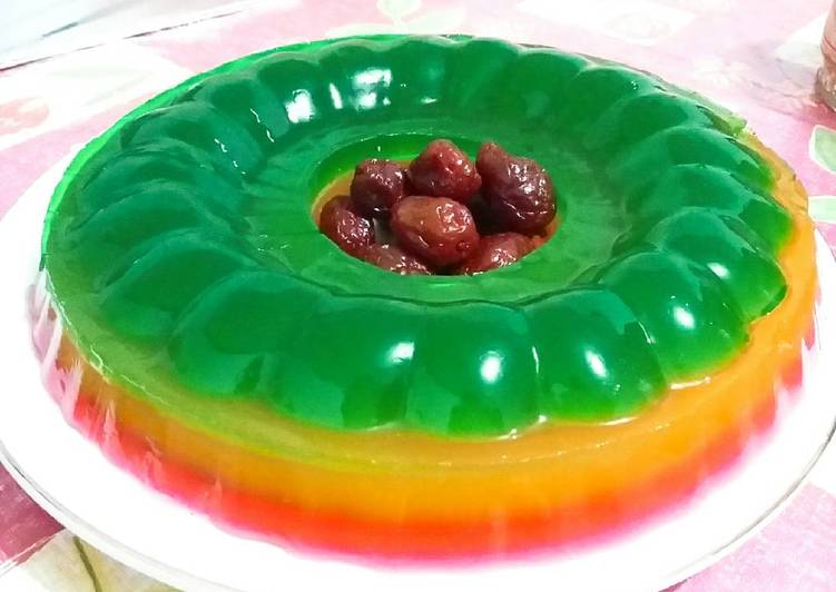 resep Agar-agar pelangi