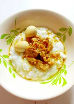 Bubur Ayam Jahe with Telor Puyuh