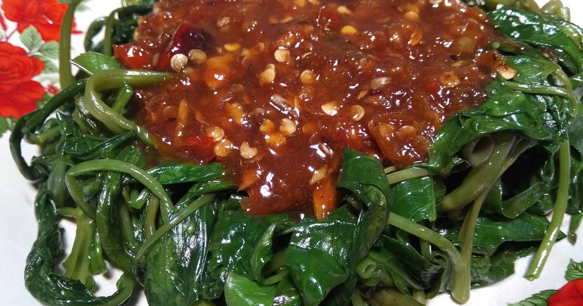 141 resep  rujak kangkung enak dan sederhana Cookpad