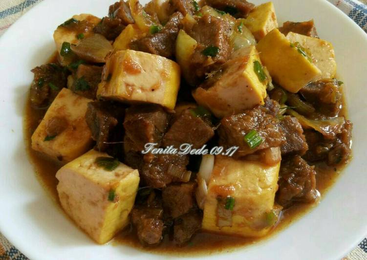 resep makanan Tahu Daging Saus Tiram #KitaBerbagi