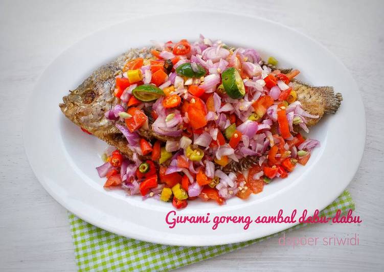 resep makanan Gurami goreng sambal dabu-dabu