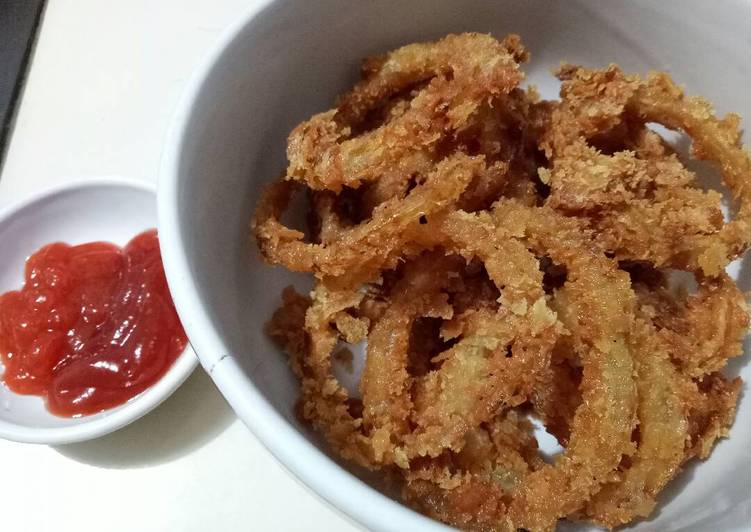 bahan dan cara membuat Onion Ring ala Cafe