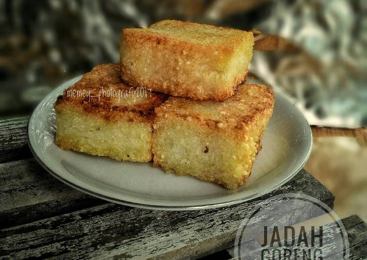 cara membuat Jadah tetel goreng