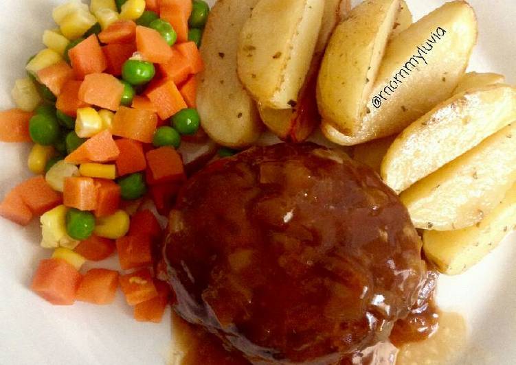 resep masakan Cizzy steak burger