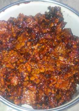 Kering Tempe Gula Merah Pedas