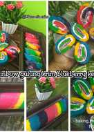 Bolu gulung rainbow selai blueberry n keju