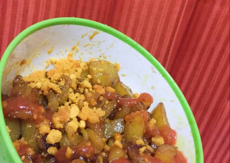 resep lengkap untuk Cemilan Kentang Rasa Bumbu Jagung