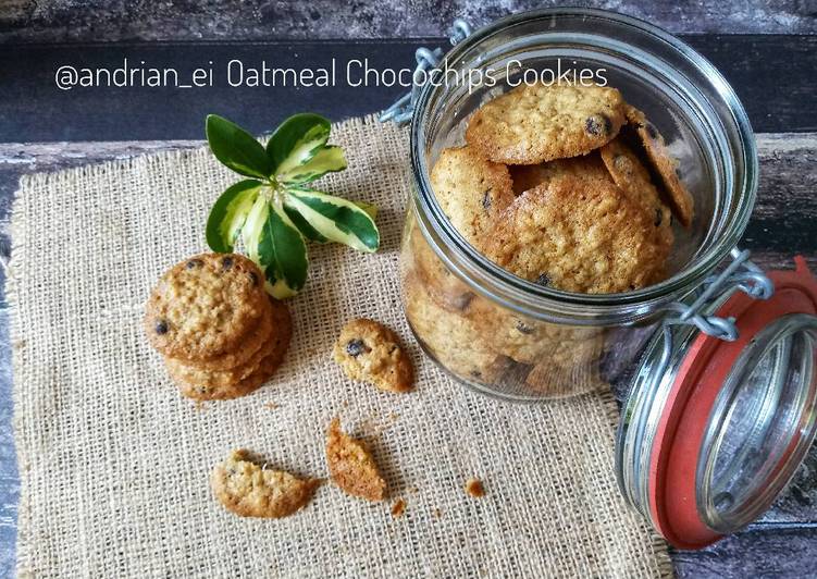 cara membuat Oatmeal Chocochips Cookies
