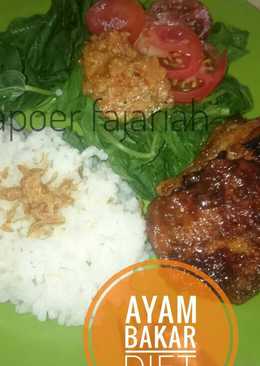 Diet enak day 2 ayam bakar teflon