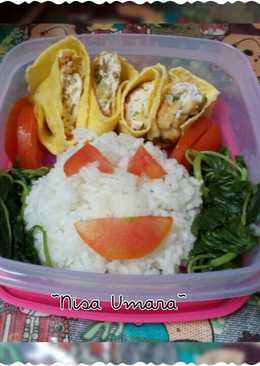 Nasi bekal rollade tahu