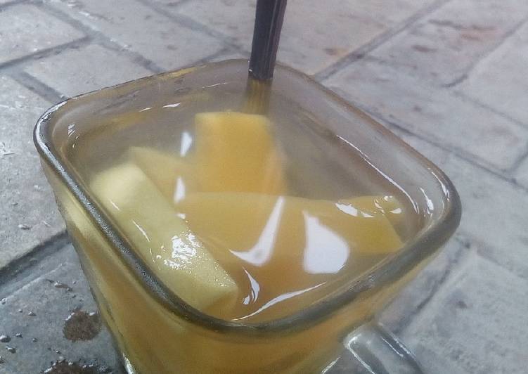 cara membuat Es coktail mangga muda ??