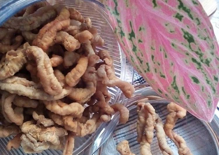 cara membuat Keripik Usus Kriuk