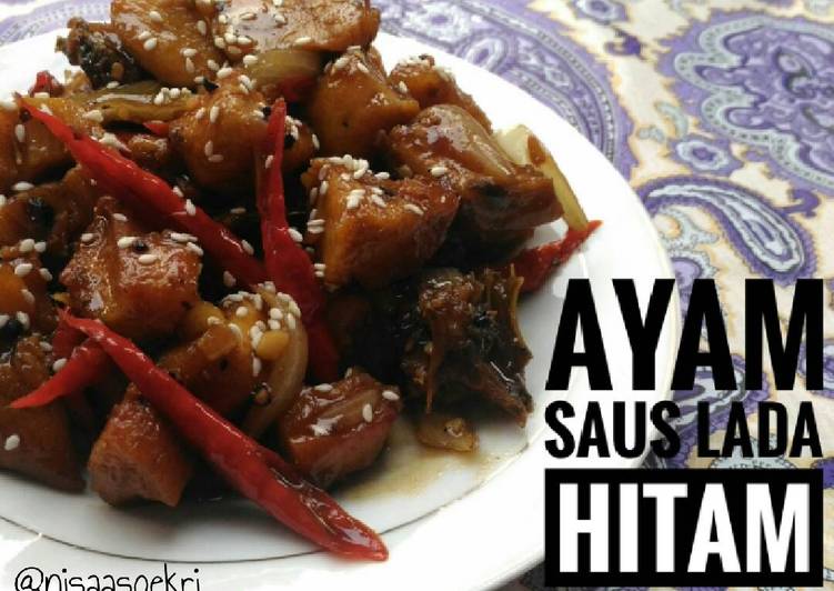 bahan dan cara membuat Ayam saus lada hitam