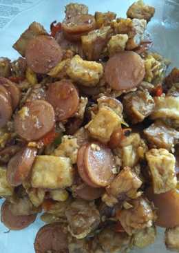 Oseng 3T+S (tempe, tahu, telur, sosis)