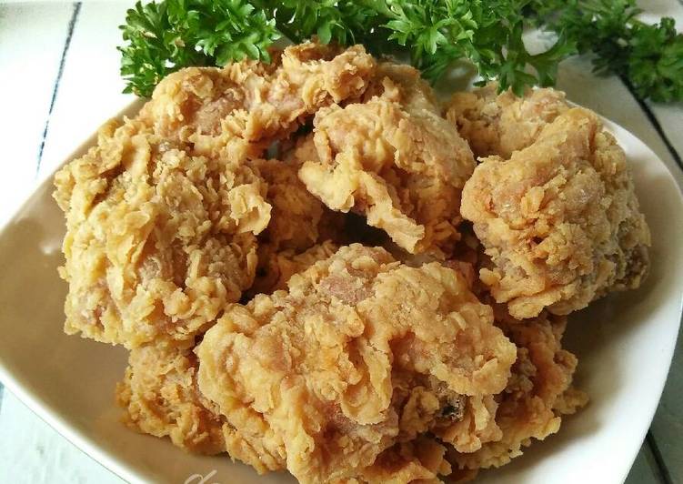 resep makanan AYAM TEPUNG awet krispinya