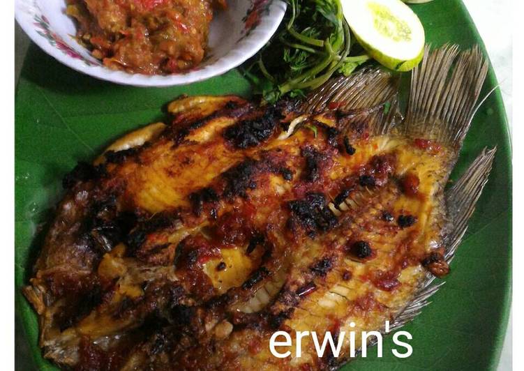 resep Gurami bakar asam manis