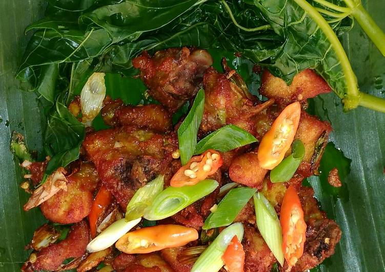 resep masakan Ayam goreng kering masak cabe