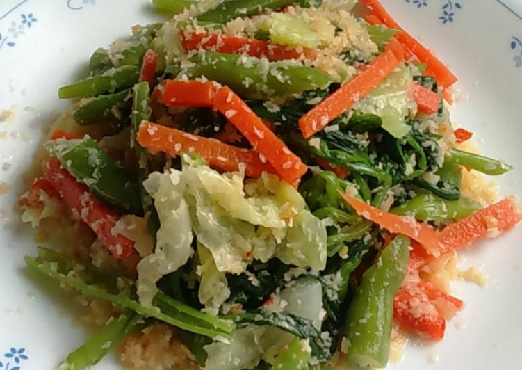 cara membuat Urap sayur