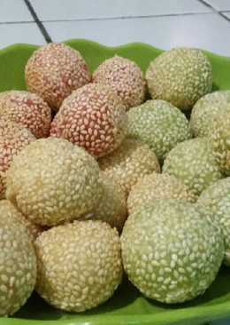 Onde-onde kentang mini warna warni