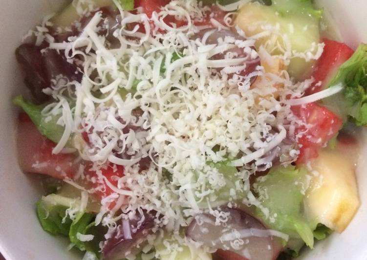 Resep Salad buah simple Dari nonik