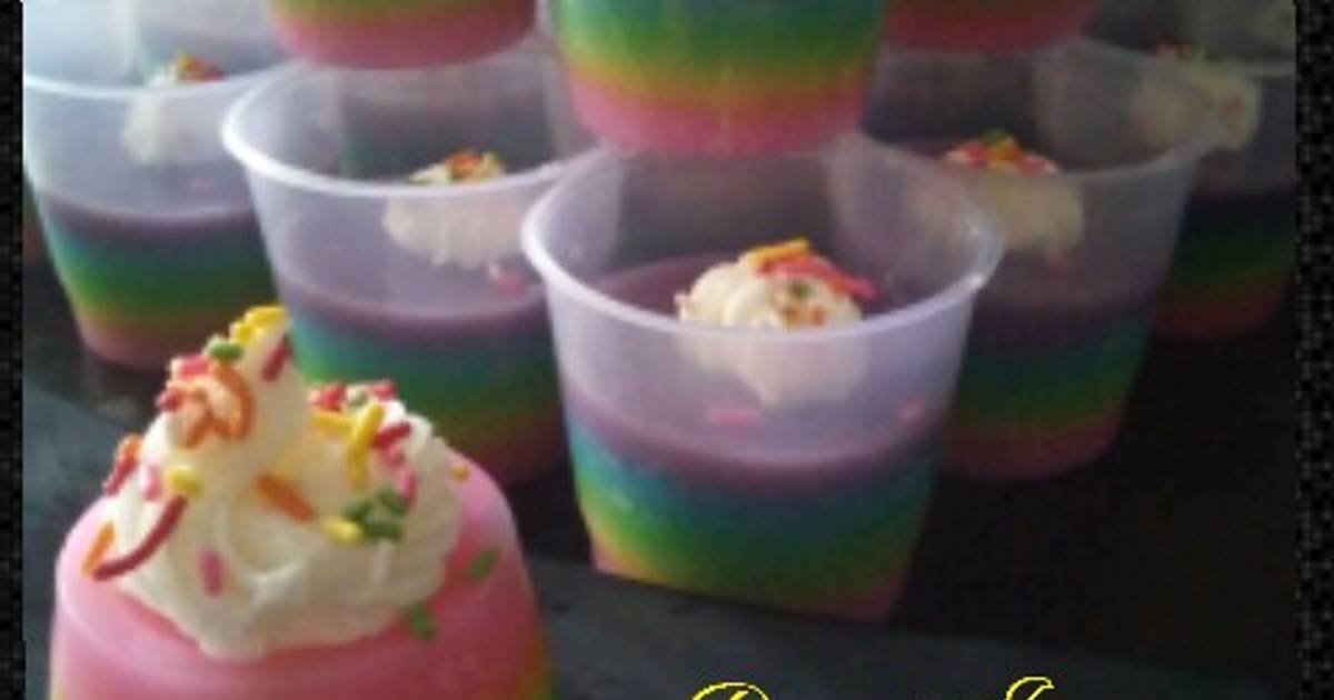 Resep Puding  pelangi  oleh Ade Irene Cookpad