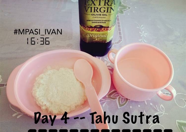 Resep Puree Tahu Sutra (Menu tunggal MPASI 6 bulan) Oleh Lina_kwan