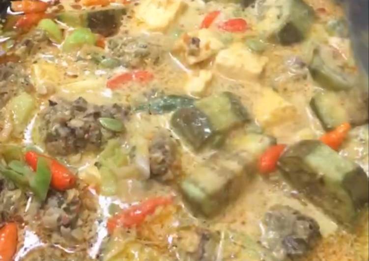 resep Lodeh Terong Tempe Kacang Pedas