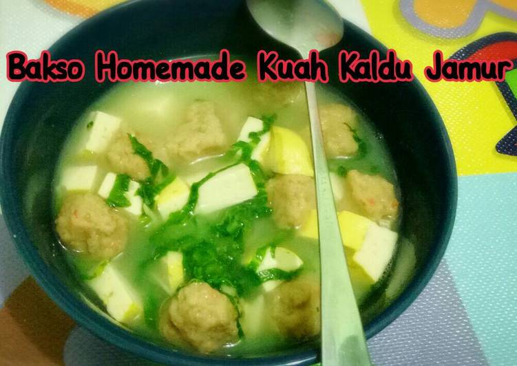 gambar untuk cara membuat Bakso Homemade Kuah Kaldu Jamur (toddler meal)