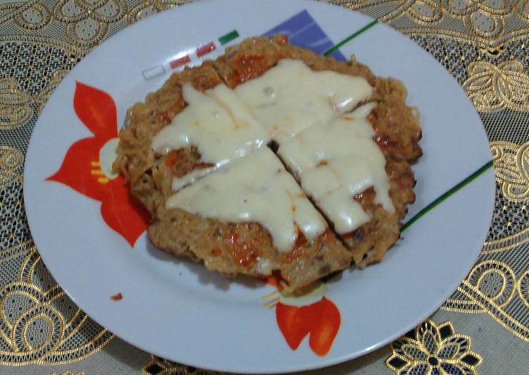 resep Omelette mie with Mozarella