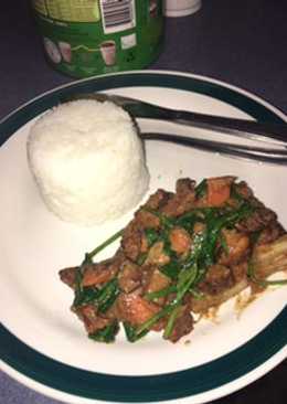 Oseng daging ubi jalar & tempeh