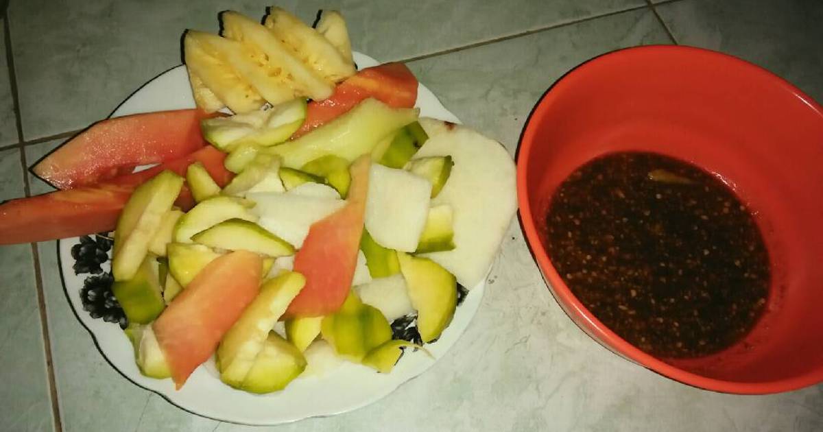  Resep 24 Rujak Buah Bumbu Kacang Enak Homemade oleh sefi 