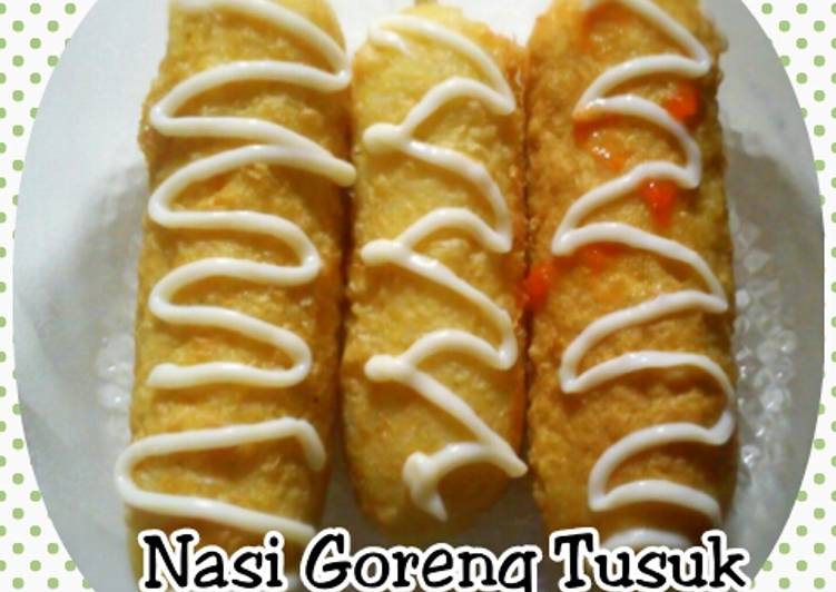 cara membuat Nasi Goreng Tusuk