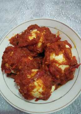 Telur balado tapi gak pedes