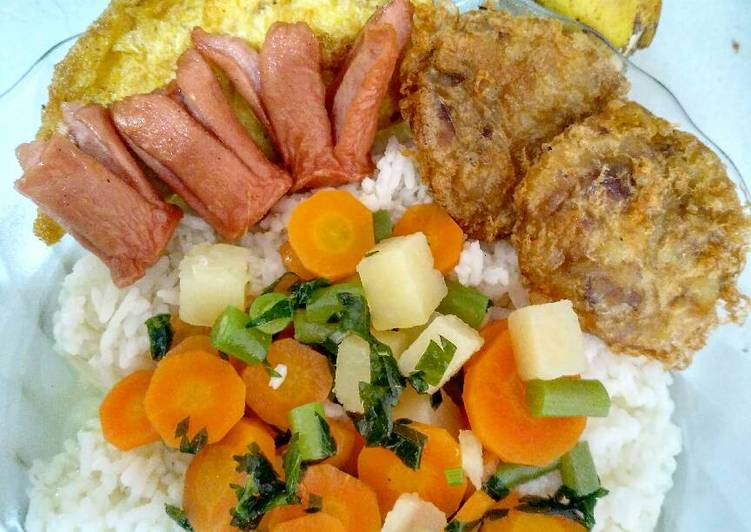 resep makanan Sup Sayur Ayam Kampung + Perkedel Kentang