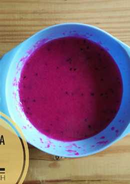 MPASI buah naga+apel+jambu merah
