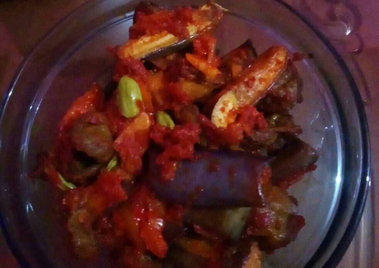 resep makanan Balado Terung ampela petai