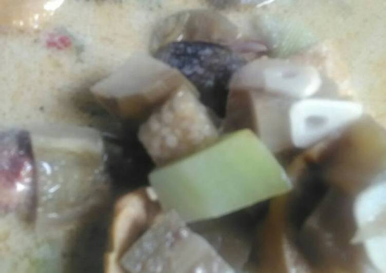 resep makanan Sayur lodeh terong,labu Siam+ tahu