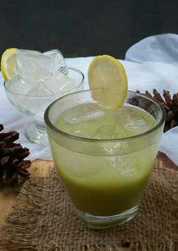 Matcha iced lemonade #pr_recookminumandingin